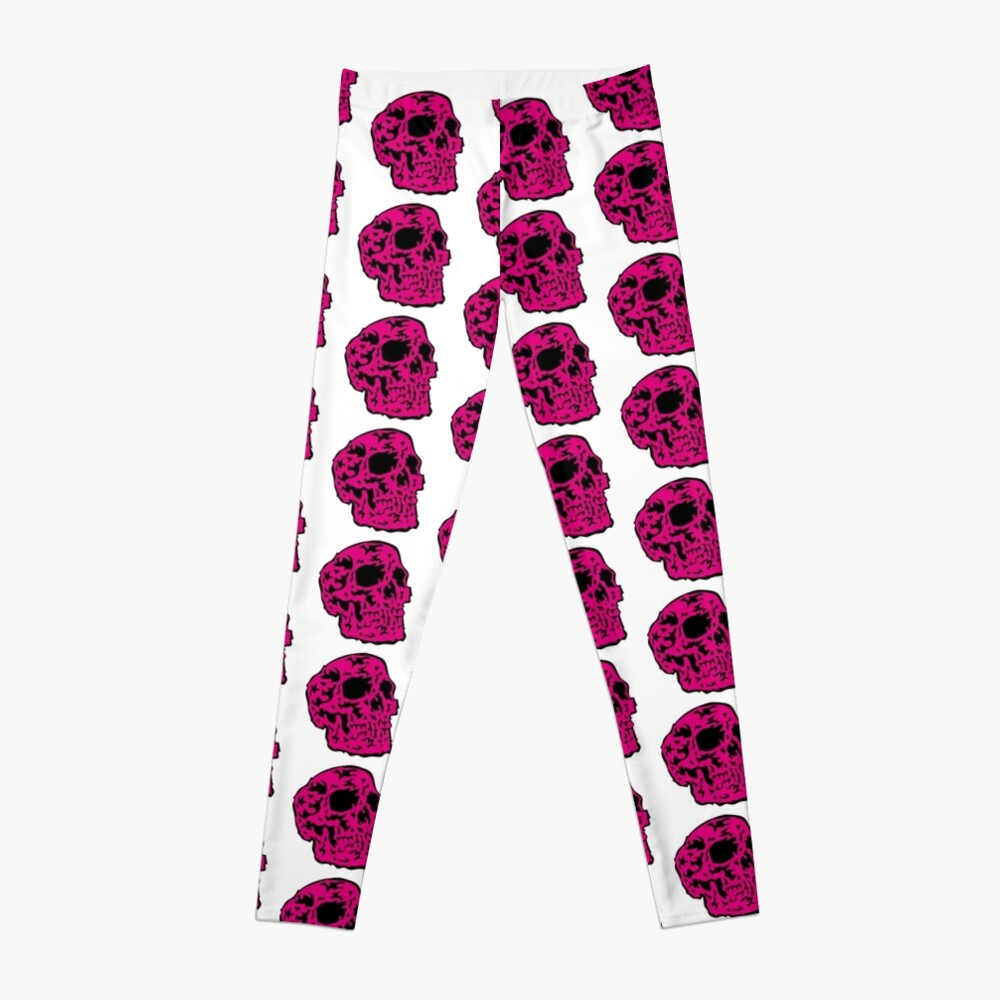 pink Skull Leggings