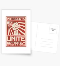 Introverts Unite Separately In Your Own Homes Postcards