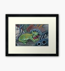 Timid Tiger Framed Print