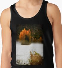 Group of pine trees in the mist Men's Tank Top