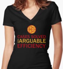 Cases Solved with Arguable Efficiency - Dirk Gently Women's Fitted V-Neck T-Shirt