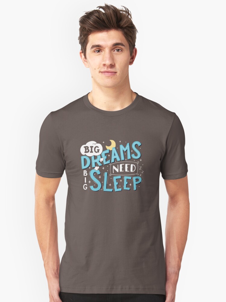 Alternate view of Big dreams need big sleep - Blue Slim Fit T-Shirt