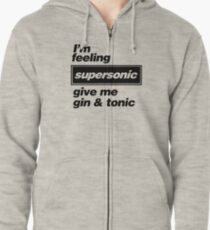 Oasis - Supersonic Lyrics design Zipped Hoodie