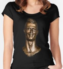 Cristiano Ronaldo Statue/Bust Women's Fitted Scoop T-Shirt