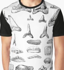 Haifischzähne und Muscheln Fossilien Archäologie & Naturgeschichte Grafik T-Shirt