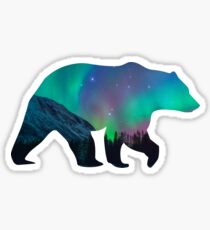 Northern Lights Bear Sticker