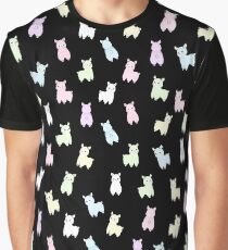(Mehr) Pastel Pacas (dunkle BG) Grafik T-Shirt