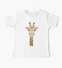 Golden Glitter Giraffe Baby Tee