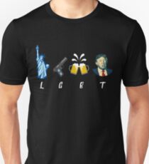 Liberty Guns Beer Trump Support T-shirts Funny Parody LGBT Unisex T-Shirt