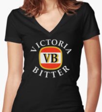 victoria bitter Women's Fitted V-Neck T-Shirt