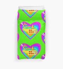 WE ALL LIVE IN A YELLOW TIME MACHINE Duvet Cover