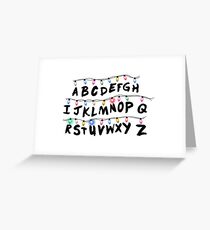 Stranger Things Alphabet Greeting Card