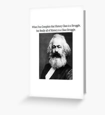Lustige Geschichtsklasse Karl Marx Meme Grußkarte
