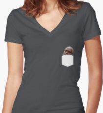 Holt Pocket Version Women's Fitted V-Neck T-Shirt