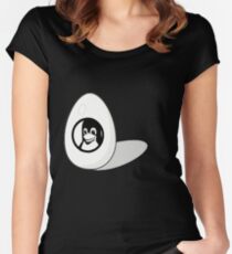 LINUX TUX EGG BRAND Women's Fitted Scoop T-Shirt