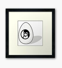 LINUX TUX EGG BRAND Framed Print