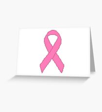 Support Breast Cancer - Pixel Art Greeting Card