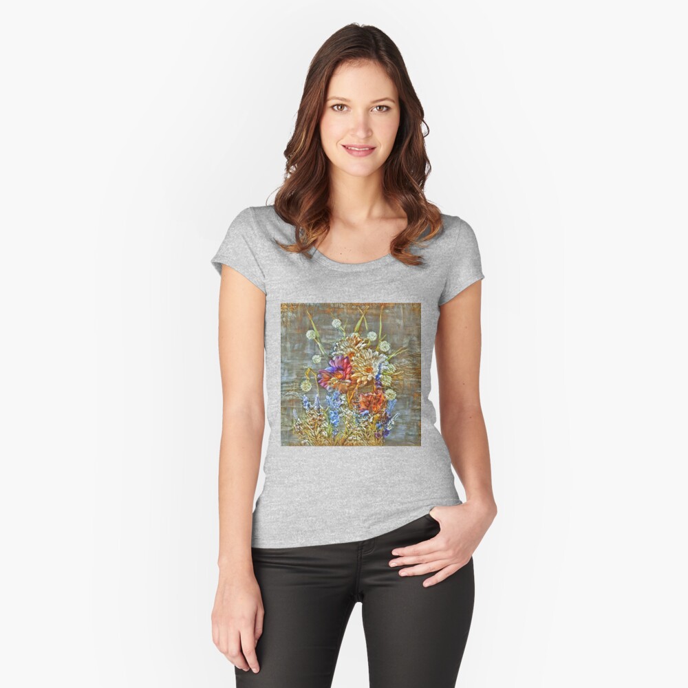 Flowers Fitted Scoop T-Shirt