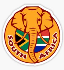 South Africa Elephant Head Flag Sticker