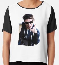 Grant Gustin Chiffon Top