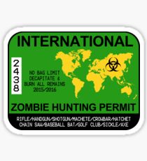 International Zombie Hunting Permit Sticker