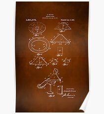 Vintage Barber Apron Patent 1918 Poster