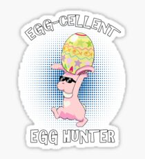 EggCellent Egg Hunter Funny Easter Outfit Pun Retro Sticker