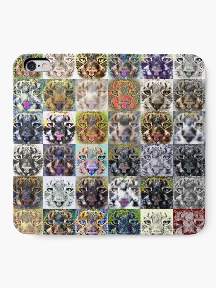 Alternate view of Artificial neural style wild cat iPhone Wallet