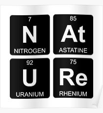 N At U Re - Nature - Periodic Table - Chemistry Poster