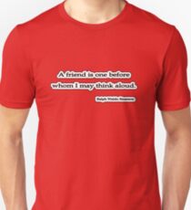 A friend is, Ralph Waldo Emerson Unisex T-Shirt
