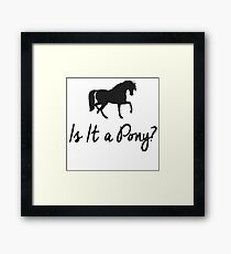 Is It A Pony? Framed Print