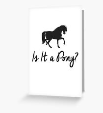 Is It A Pony? Greeting Card