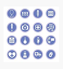 medical icons Photographic Print