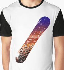 Snowboard Sunset Graphic T-Shirt