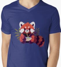 Red Panda Eating Ramen Men's V-Neck T-Shirt