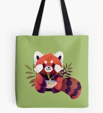 Red Panda Eating Ramen Tote Bag