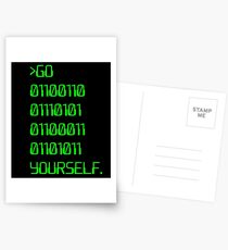 Go ( Binary Curse Word ) Yourself Postcards