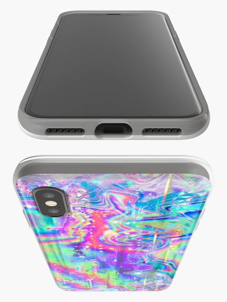 Alternate view of Psychedelic Holographic Texture iPhone Case & Cover