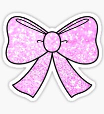 Pink Glitter Bow Sticker