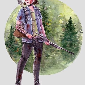 The Last of Us II Ellie Holding Gun  Greeting Card for Sale by  DolphinArts66