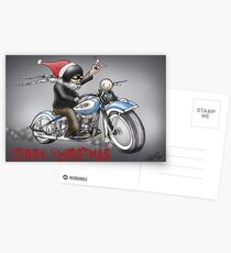 CHRISTMAS HARLEY STYLE MOTORCYCLE Postcards