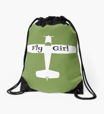 Women Are Pilots Too Drawstring Bag