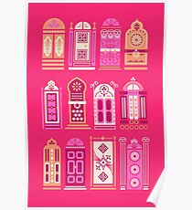 Moroccan Doors – Pink Palette Poster
