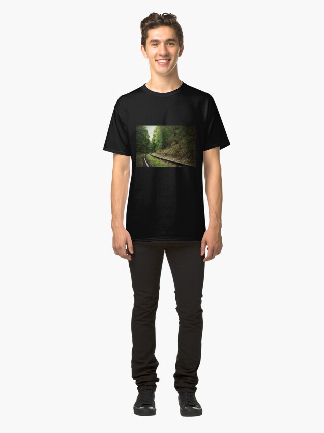 Alternate view of Railway in the forest Classic T-Shirt