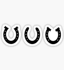 Black Horseshoes Sticker