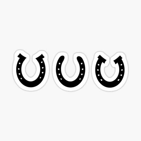 Black Horseshoes Sticker