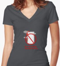Fire Danger Women's Fitted V-Neck T-Shirt