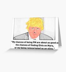 Boris Johnson MP - Olive Greeting Card