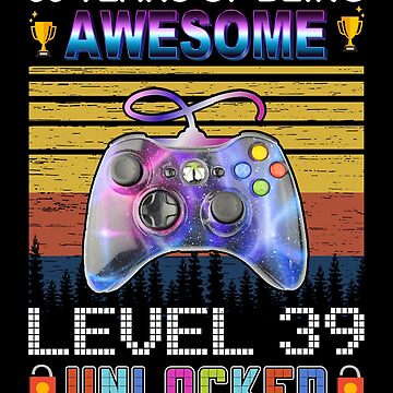 Level 39 Unlocked Funny Gaming Metal Print