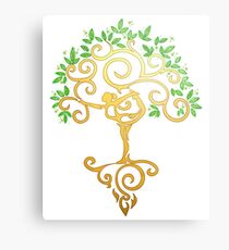Yoga Tree Metal Print
